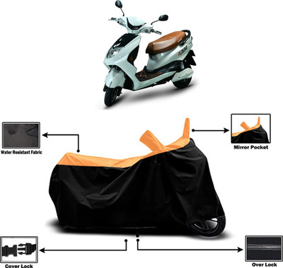 Amexride Two Wheeler Cover for Okinawa(Raise BS6, Orange)