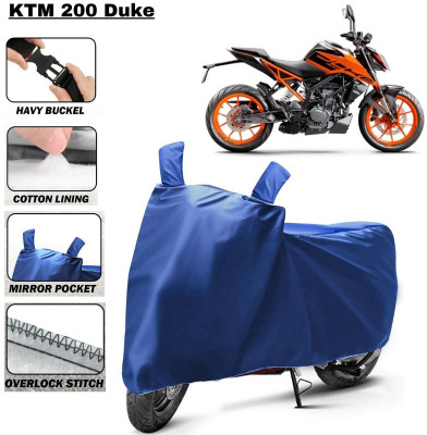 brandroofz Two Wheeler Cover for KTM(200 Duke, Blue)