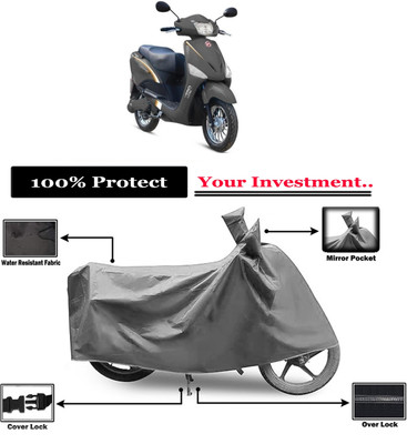 Amexride Two Wheeler Cover for Hero Electric(Electric Optima Li BS6, Grey)