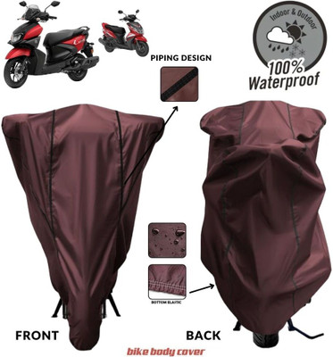 MADAFIYA Two Wheeler Cover for Yamaha(RayZR 125 Fi, Maroon, Black)