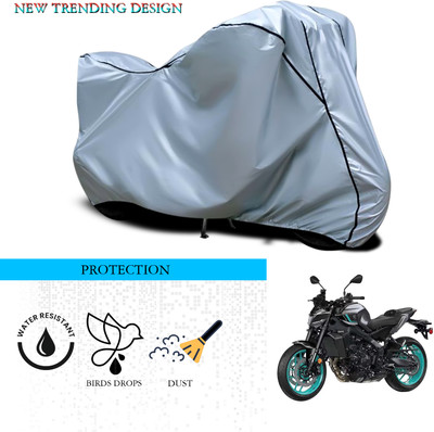 ANTHUB Waterproof Two Wheeler Cover for Yamaha(MT 9, Silver)