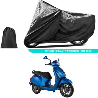 CODOKI Two Wheeler Cover for Bajaj(Chetak, Black)