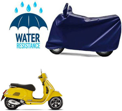HWSXQAE Waterproof Two Wheeler Cover for Vespa(GTS Super 300 BS6, Blue)