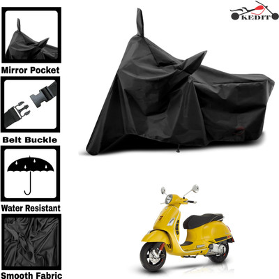 AASHTIK MART Two Wheeler Cover for Vespa(VXL 150 BS6, Black)