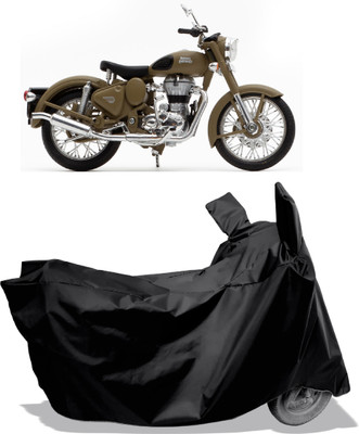 Amexride Two Wheeler Cover for Royal Enfield(Classic Desert Storm, Black)