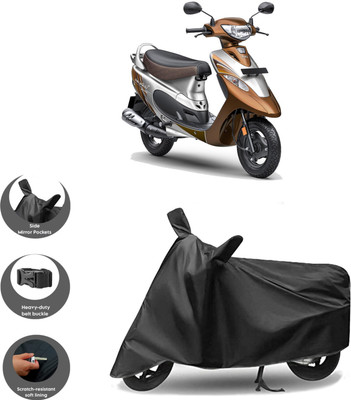 WMIZEXA Waterproof Two Wheeler Cover for TVS(Pep Plus BS6, Black)