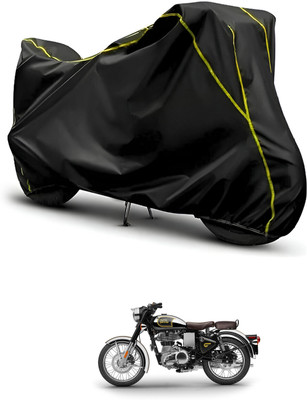 CODOKI Waterproof Two Wheeler Cover for Royal Enfield(Bullet 500, Black, Black)