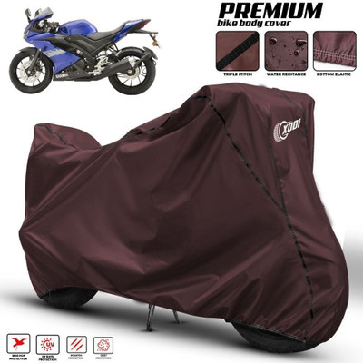 xodi Waterproof Two Wheeler Cover for Yamaha(R15S BS6, Maroon, Black)