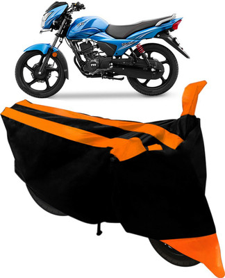 Flipkart SmartBuy Two Wheeler Cover for TVS(Victor GLX, Black, Orange)