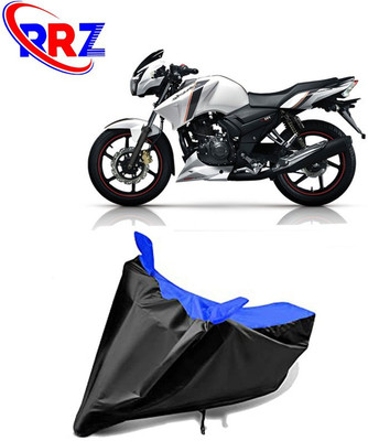 RRZ Waterproof Two Wheeler Cover for TVS(Apache 150, Black, Blue)