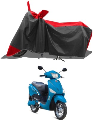 KEDIT Two Wheeler Cover for Hero(Electric NYX HS500 ER BS6, Red, Black)