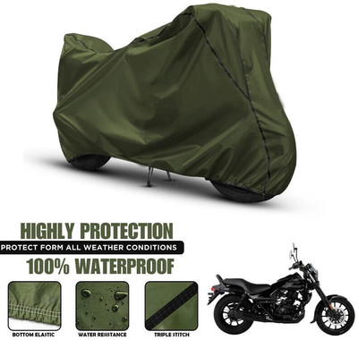 OliverX Waterproof Two Wheeler Cover for Bajaj(Avenger, Green, Black)