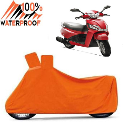 ROYAL AUTO MART Waterproof Two Wheeler Cover for Mahindra(Gusto 125, Orange)