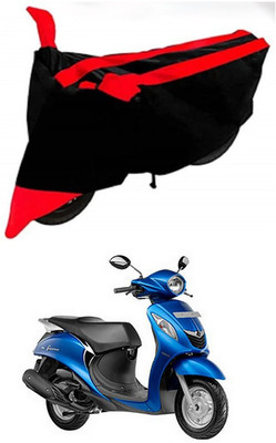 AutoGalaxy Waterproof Two Wheeler Cover for Yamaha(Fascino, Red, Black)