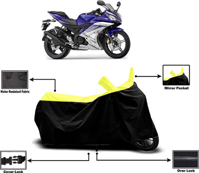 Amexride Two Wheeler Cover for Yamaha(YZF-R15 V2 BS6, Yellow)