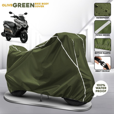 AUTOCAD Waterproof Two Wheeler Cover for Suzuki(Burgman Electric, Green)