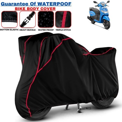 Telescope Waterproof Two Wheeler Cover for Hero(Pleasure, Black, Red)