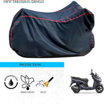 ANTHUB Waterproof Two Wheeler Cover for Suzuki(Burgman Electric, Black)