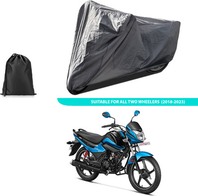 PAGORA Two Wheeler Cover for Hero(Splendor I Smart, Grey)