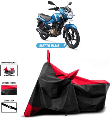WMIZEXA Two Wheeler Cover for TVS(Victor, Red, Black)