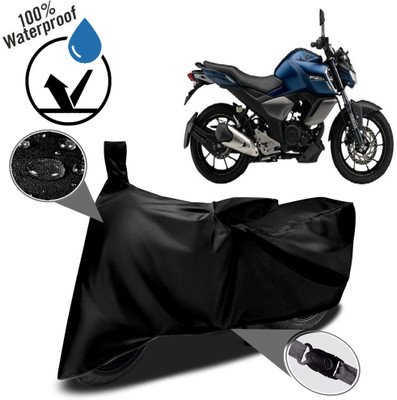 ROYAL AUTO MART Waterproof Two Wheeler Cover for Yamaha(FZ-Fi Version 3.0, Black)