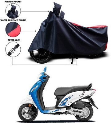SEBONGO Waterproof Two Wheeler Cover for Honda(Activa i, Red, Blue)