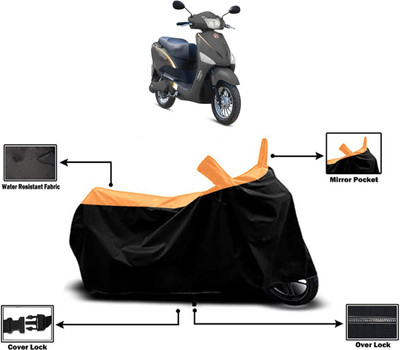 Amexride Two Wheeler Cover for Hero Electric(Electric Optima Li BS6, Orange)