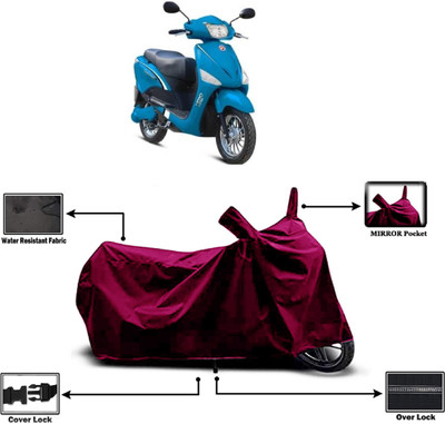 Amexride Two Wheeler Cover for Hero Electric(Electric Optima BS6, Maroon)