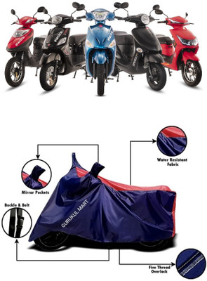 gurukul mart Waterproof Two Wheeler Cover for Hero Electric(Electric Optima, Black)