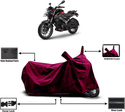 Amexride Two Wheeler Cover for Bajaj(Pulsar 200NS FI BS6, Maroon)