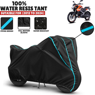 Mwiss Waterproof Two Wheeler Cover for Bajaj(Pulsar NS125, Black, Blue)