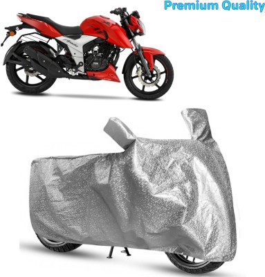 OSOMO Waterproof Two Wheeler Cover for TVS(Apache RTR 160 4V, Silver)