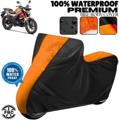 OliverX Waterproof Two Wheeler Cover for Honda(Hornet 2.0, Black, Orange)
