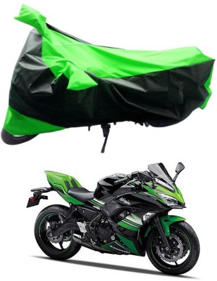 Ascension Two Wheeler Cover for Kawasaki(Ninja 650, Black, Green)