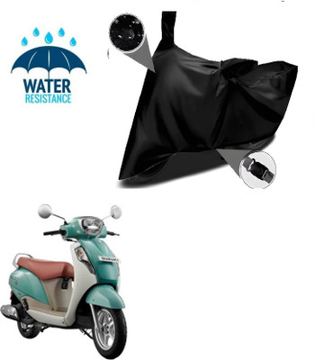smwzxyu Waterproof Two Wheeler Cover for Suzuki(Access, Black)