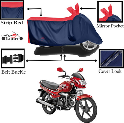 KEDIT Two Wheeler Cover for Hero(Super Splendor, Red, Blue)