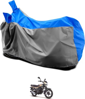 GOSHIV-car and bike accessories Waterproof Two Wheeler Cover for Bajaj(CT110, Grey, Blue)