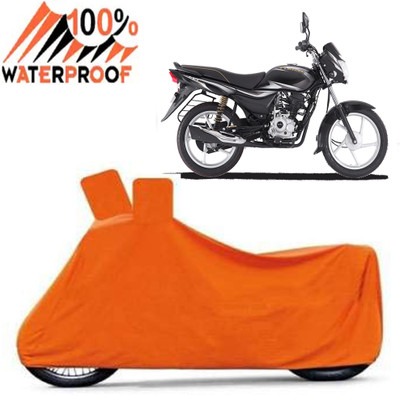 ROYAL AUTO MART Waterproof Two Wheeler Cover for Bajaj(Platina 110, Orange)