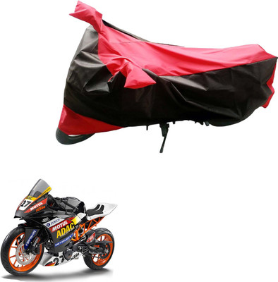 Mdstar Waterproof Two Wheeler Cover for KTM(RC 390, Black, Red)