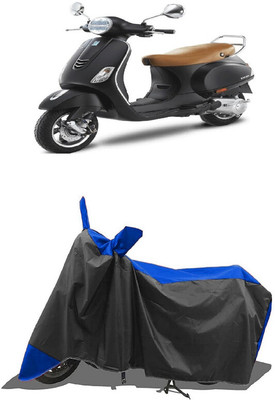 SUGASHRI Waterproof Two Wheeler Cover for Vespa(Vespa VXL 150, Blue, Black)