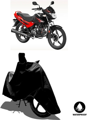 Amexride Waterproof Two Wheeler Cover for Hero(Glamour Programmed FI BS6, Black)