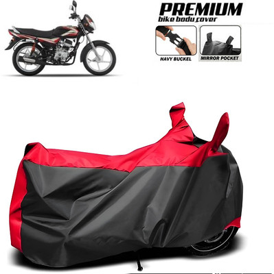 smwzxyu Waterproof Two Wheeler Cover for Bajaj(CT100, Black, Red)