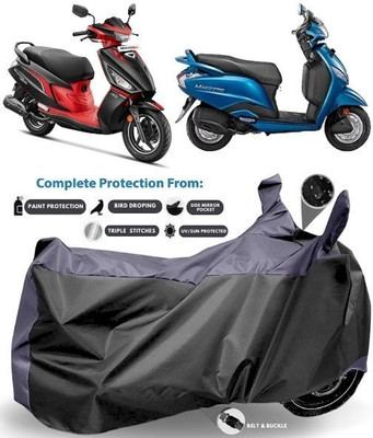 ZAQE Two Wheeler Cover for Hero(Maestro Edge, Black, Purple)