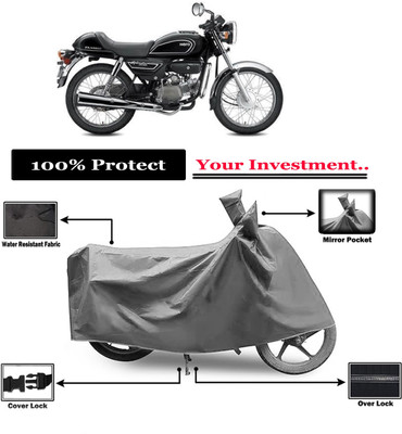 Amexride Two Wheeler Cover for Hero(Splendor Pro Classic, Grey)