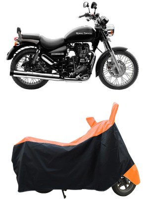 Coxtor Waterproof Two Wheeler Cover for Royal Enfield(Thunderbird 500, Orange)