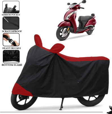 TENNYCER Waterproof Two Wheeler Cover for TVS(Jupiter, Black, Red)