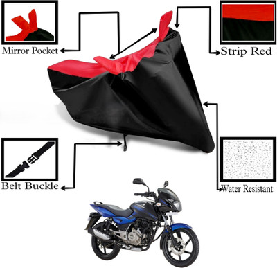 DeepShakshi AUTOMOTIVE Two Wheeler Cover for Bajaj(Pulsar, Red, Black)
