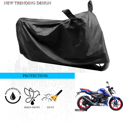 ANTHUB Waterproof Two Wheeler Cover for TVS(Apache RTR 165 RP, Black)