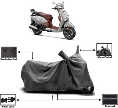 Amexride Two Wheeler Cover for Hero(Pleasure+ 110, Grey)