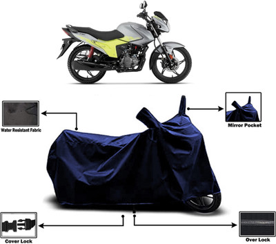 Amexride Two Wheeler Cover for Hero(Glamour Blaze, Blue)
